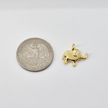 Load image into Gallery viewer, Elephant Pendant, 18K Gold Plated Brass Animal Charm, Bracelet Necklace Making Charm, Jewelry Findings S20707