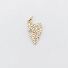 Load image into Gallery viewer, Cubic Heart Charms, 18K Gold Plated CZ Pave Love Charms, Bracelet Necklace Making Pendants, Jewelry Findings S20559