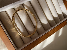 Load image into Gallery viewer, Bamboo Bangle, Minimalist Gold Plated Bracelet, Stainless Steel Bangle, Silver Bangle, Gift for Her ZJ001