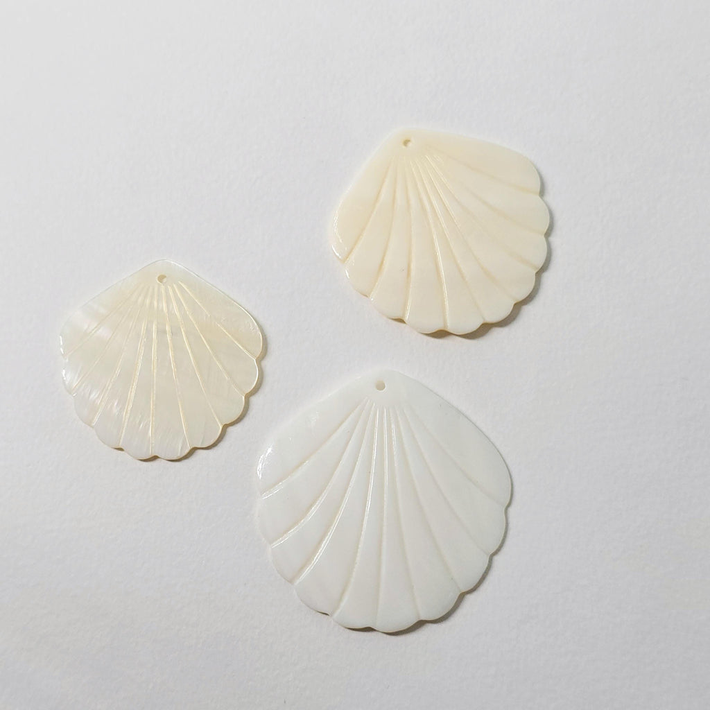 10 colgantes de concha en forma de hoja, dijes de concha, accesorios para aretes y bisutería RY058