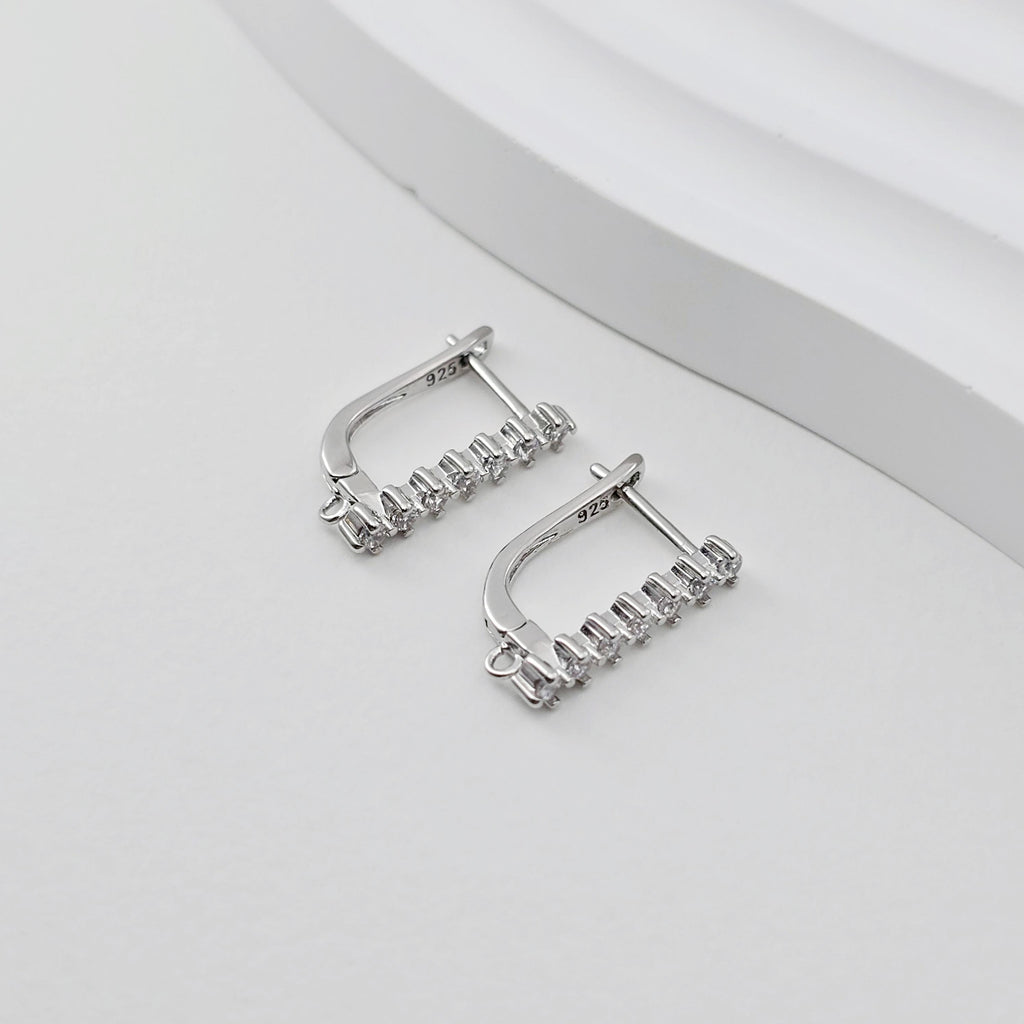 18K Gold Plated U Shape Hoop Earring, Huggie Hoops Earring Parts, Lever Back, 18*11mm, Hoop earring for Jewelry Making D0267