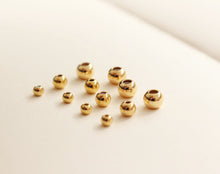 Cargar imagen en el visor de la galería, 10 cuentas redondas de goma con tope, 3/4/5 mm, chapadas en oro, ajustables y deslizantes, suministros para bisutería, accesorios para pulseras YY006