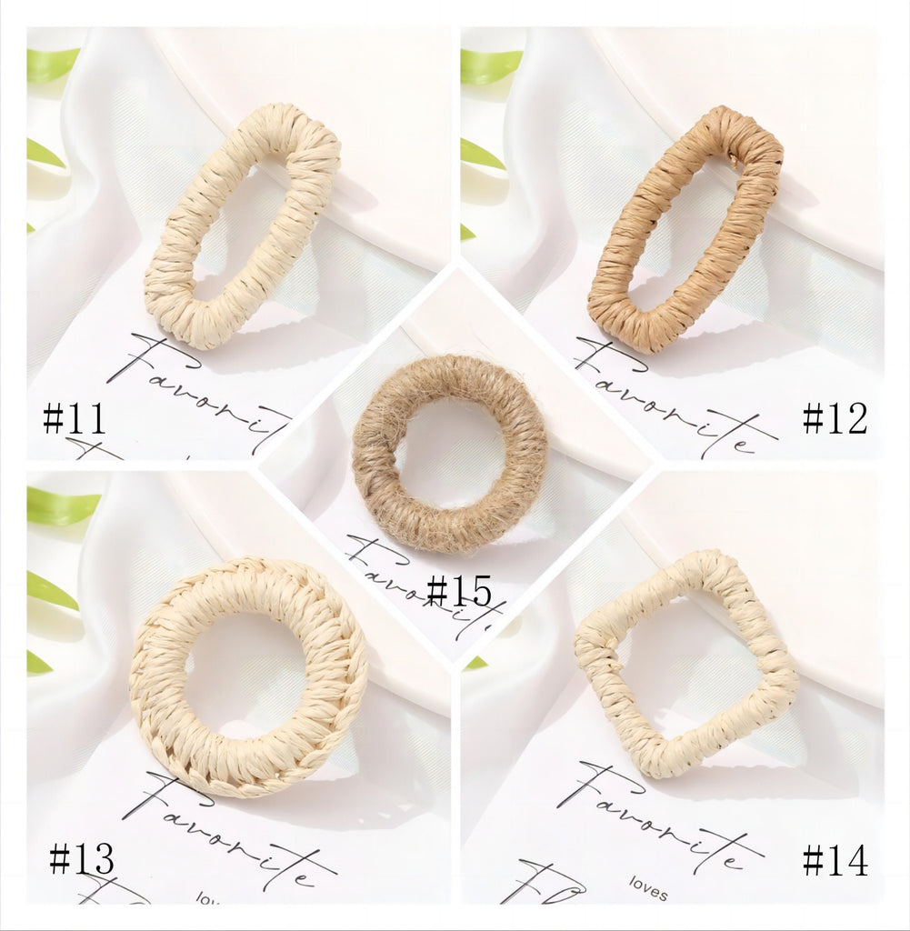 Rattan Weaving Earring Findings, Boho earring making, Hawaii Vacation Style Cute Earrings for girl ,Handmade Earring Finding BS004