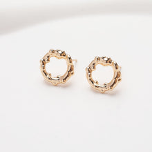 تحميل الصورة إلى عارض المعرض، قرط دائري مجوف غير منتظم، ذهب/فضة عيار 14 قيراط، أقراط فضة S925 خالية من النيكل، قرط دائري مع حلقة JG075