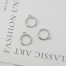 Load image into Gallery viewer, Gold/Silver Round Ear Hoops, 13x16mm, 18K Gold Plated Leverback Earrings, Huggie Hoops Earring ZX161