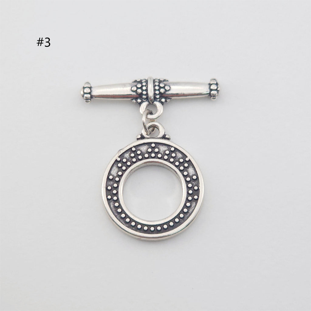 Boho OT Toggle Clasps, Antique Silver, 18k Gold, One Set OT Buckle, Necklace Closure, Connectors Clasps S1151