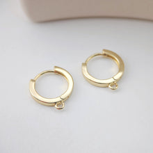 Load image into Gallery viewer, 4PCS Huggie Hoops Earring Hoop, 18K Gold Plated Leverback Ear Hoops, Gold Earring Making Findings for Jewelry Making D0148