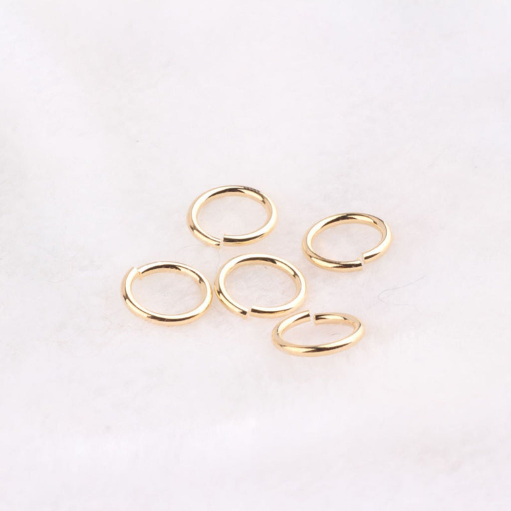 10pcs Big Size Jump Rings for Jewelry Making, Thickened Gold Plated Open Jump Ring,  10mm 12mm 18mm 20mm QR035