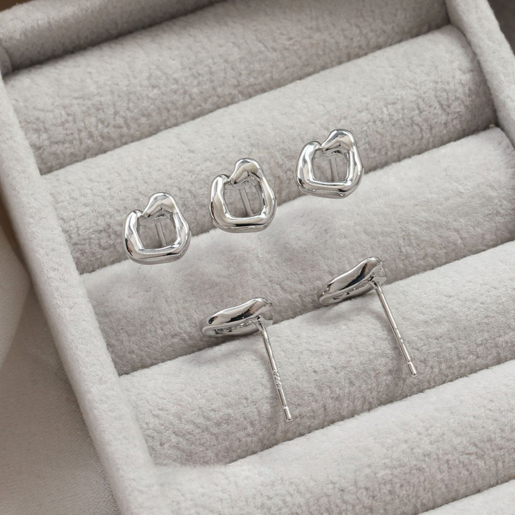 Irregular Earring Post, 14K Gold/Silver Plated,  S925 Silver Pin Nickel Free Earrings, Hypoallergenic Earring Findings BB106