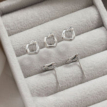 Load image into Gallery viewer, Irregular Earring Post, 14K Gold/Silver Plated,  S925 Silver Pin Nickel Free Earrings, Hypoallergenic Earring Findings BB106