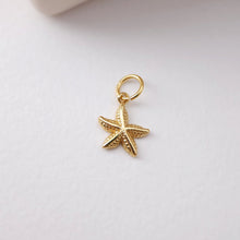 Load image into Gallery viewer, Gold Starfish Charms, Cactus Pendant, Butterfly, 18K Gold Plated, Dainty Starfish Shape Pendant, Jewelry Making Pendant S1204