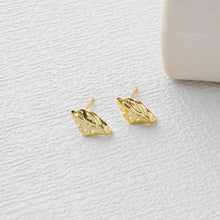 تحميل الصورة إلى عارض المعرض، عمود قرط من ورق الذهب، دبوس من الفضة الاسترلينية 925، أقراط خالية من النيكل، حلقة قرط، نتائج قرط مضادة للحساسية D0432