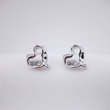 Load image into Gallery viewer, Irregular Heart Shape Post Earrings, Gold Earring Post with Loop, Hypoallergenic, Earring Findings, Handmade Earring Supplies D0046