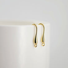 Load image into Gallery viewer, Fish Hooks, 18K Gold Plated Ear Wires, Gold Earring Earring Hooks, Ear Wires for Jewelry Making D0187