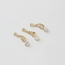 Load image into Gallery viewer, Fish Hook Clasp, Necklace Connector, CZ Pave, 14K Gold/Silver Plated, Neckalce Bracelet Making Pendant, Jewelry Supply Finding JG061