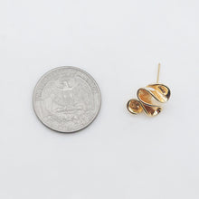 Load image into Gallery viewer, Wave Earring Stud, 14K Gold, S925 Silver Pin Nickel Free Earrings, Wave Ear Stud ZX123