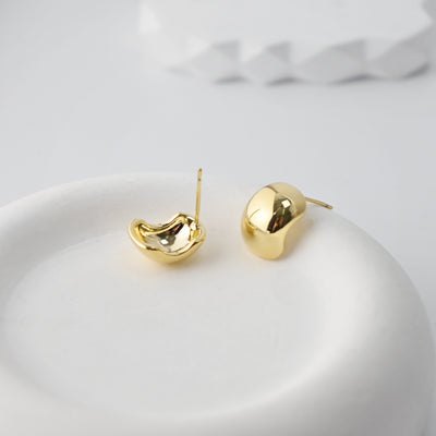 C Shape Earrings | 18K Gold Plated, S925 Sterling Silver Ear Pin, Finished Earring C040