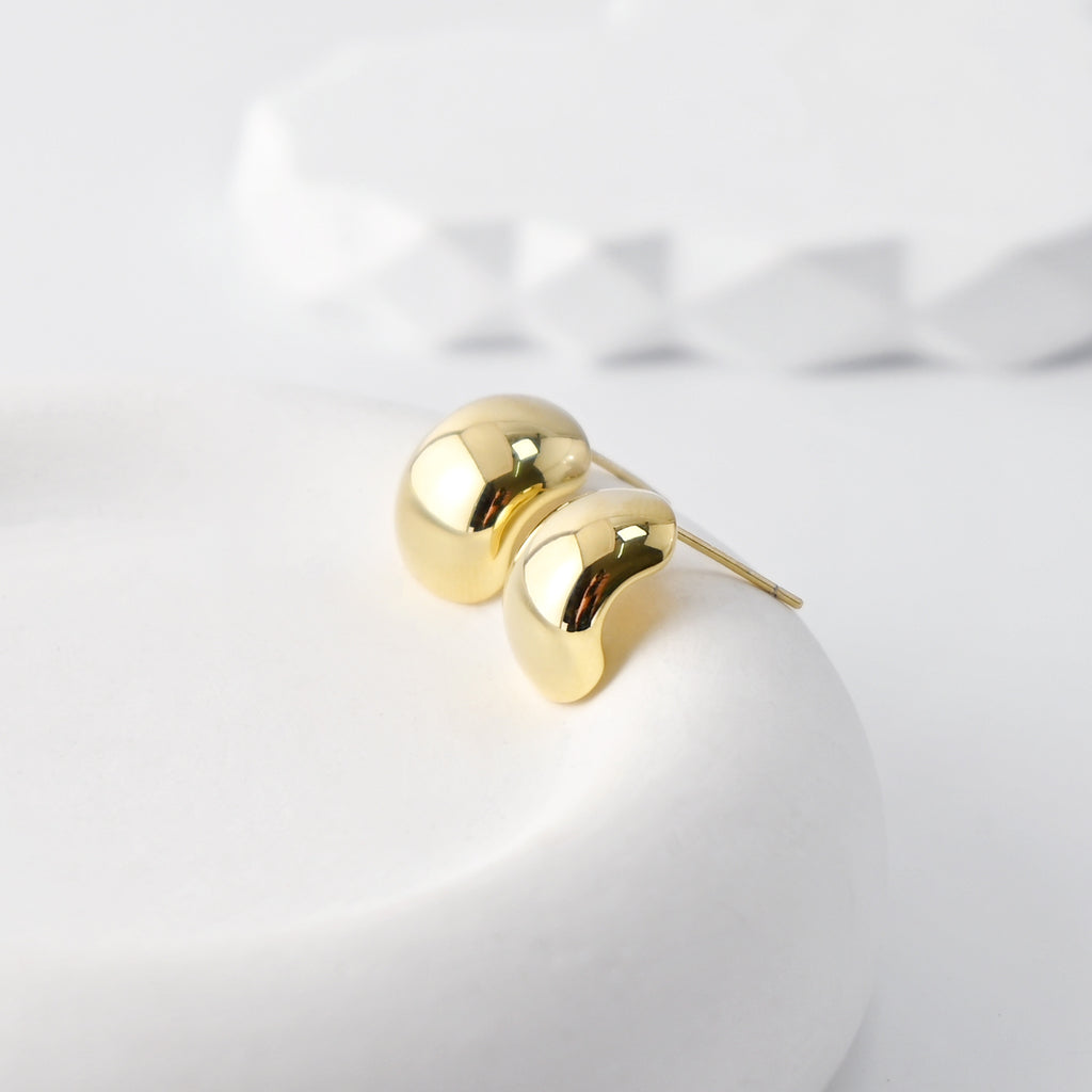 C Shape Earrings | 18K Gold Plated, S925 Sterling Silver Ear Pin, Finished Earring C040