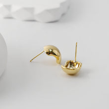 Load image into Gallery viewer, C Shape Earrings | 18K Gold Plated, S925 Sterling Silver Ear Pin, Finished Earring C040