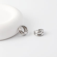 Load image into Gallery viewer, Rhodium Plated Hoop Earrings, Silver Color Round Hoops,Hoop Earrings | Finished Earrings