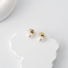 Load image into Gallery viewer, Stud Earrings | ABS Pearl, 18K Gold Plated, S925 Silver Ear Pin, Finished Earring