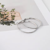 Rhodium Plated Hoop Earrings, Silver CZ Pave Hoops, Hoop Earrings | Finished Earrings