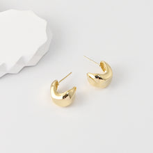Load image into Gallery viewer, C Shape Earrings | 18K Gold Plated, S925 Sterling Silver Ear Pin, Finished Earring