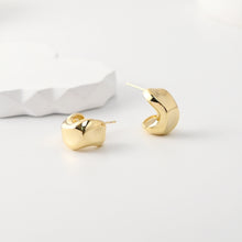 Load image into Gallery viewer, C Shape Earrings | 18K Gold Plated, S925 Sterling Silver Ear Pin, Finished Earring