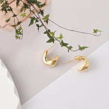 Load image into Gallery viewer, C Shape Earrings | 18K Gold Plated, S925 Sterling Silver Ear Pin, Finished Earring