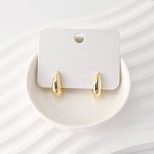 Load image into Gallery viewer, C Shape Earrings | 18K Gold Plated， S925 Sterling Silver Ear Pin, Finished Earring