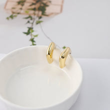 Load image into Gallery viewer, C Shape Earrings | 18K Gold Plated， S925 Sterling Silver Ear Pin, Finished Earring