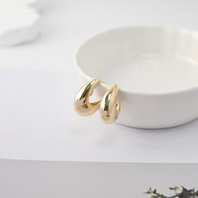 Load image into Gallery viewer, C Shape Earrings | 18K Gold Plated， S925 Sterling Silver Ear Pin, Finished Earring
