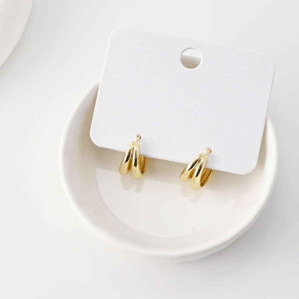 18K Gold-Plated Hoop Earrings | Finished Earrings