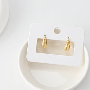 18K Gold-Plated Twisted Hoop Earrings | Finished Earrings
