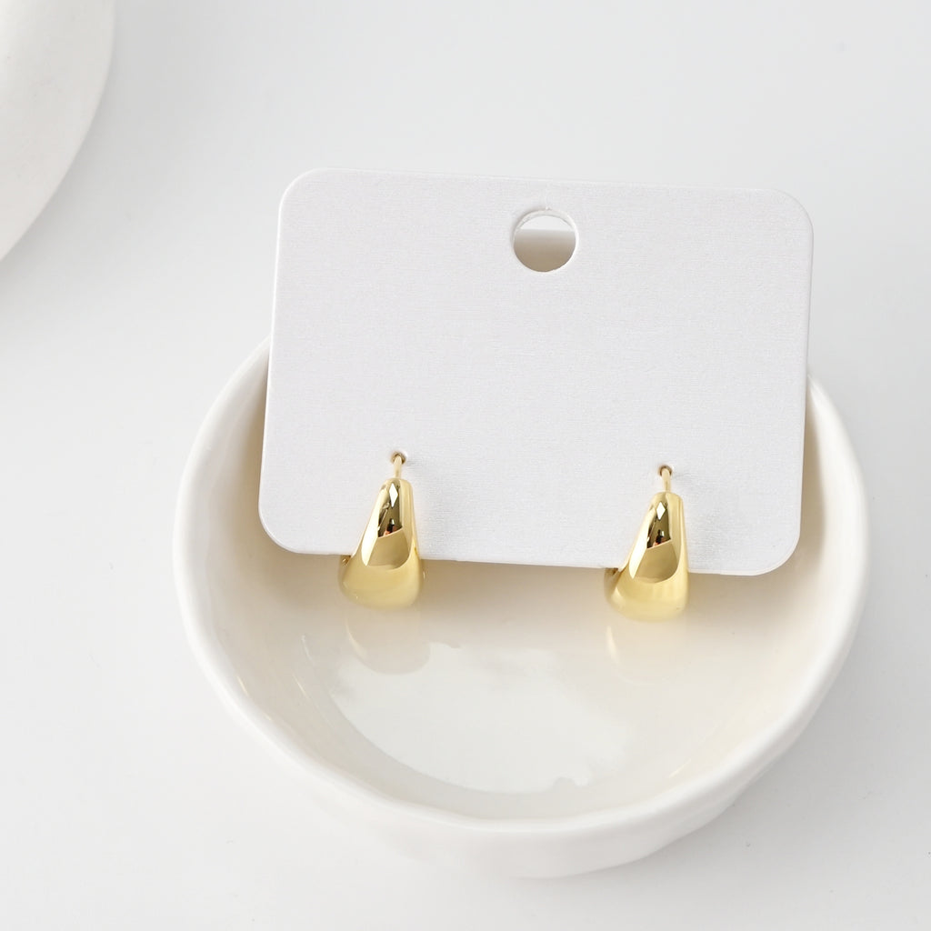 18K Gold-Plated Hoop Earrings, Round Hoops, Hoop Earrings | Finished Earrings