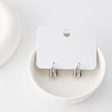 Load image into Gallery viewer, Rhodium Plated Hoop Earrings, Silver Color Round Hoops,Hoop Earrings | Finished Earrings