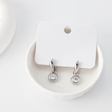Load image into Gallery viewer, Rhodium Plated Hoop Earrings, Silver Color U-shaped Hoops,Hoop Earrings | Finished Earrings