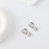 Rhodium Plated Hoop Earrings, Silver Color U-shaped Hoops,Hoop Earrings | Finished Earrings