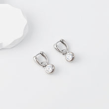 Load image into Gallery viewer, Rhodium Plated Hoop Earrings, Silver Color U-shaped Hoops,Hoop Earrings | Finished Earrings