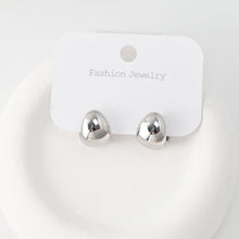 Load image into Gallery viewer, Rhodium Plated Hoop Earrings, Silver Color Round Hoops,Hoop Earrings | Finished Earrings