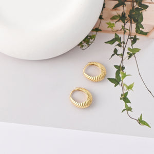 18K Gold-Plated Twisted Hoop Earrings | Finished Earrings