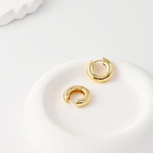 18K Gold-Plated Hoop Earrings, Round Hoops, Hoop Earrings | Finished Earring