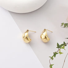 Load image into Gallery viewer, C Shape Earrings | 18K Gold Plated, S925 Sterling Silver Ear Pin, Finished Earring