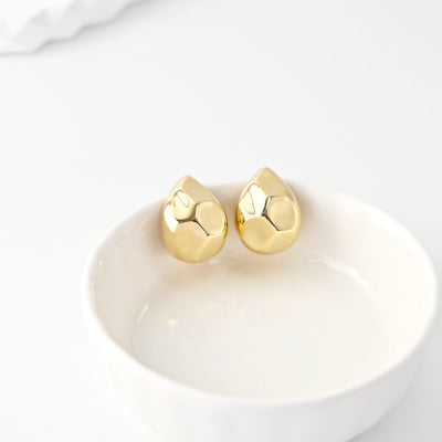 C Shape Earrings | 18K Gold Plated, S925 Sterling Silver Ear Pin, Finished Earring