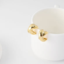 Load image into Gallery viewer, C Shape Earrings | 18K Gold Plated, S925 Sterling Silver Ear Pin, Finished Earring