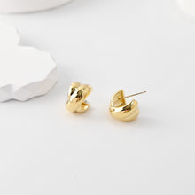 Load image into Gallery viewer, C Shape Earrings | 18K Gold Plated, S925 Sterling Silver Ear Pin, Finished Earring