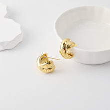 Load image into Gallery viewer, C Shape Earrings | 18K Gold Plated, S925 Sterling Silver Ear Pin, Finished Earring