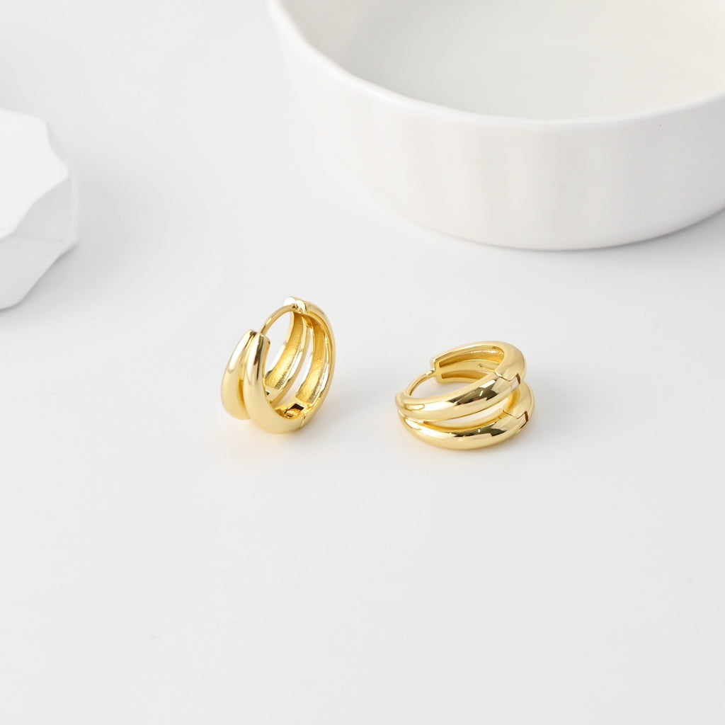 18K Gold-Plated Hoop Earrings | Finished Earrings