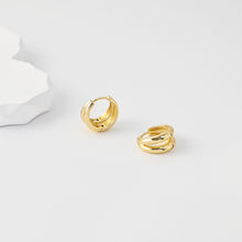 Load image into Gallery viewer, 18K Gold-Plated Hoop Earrings | Finished Earrings
