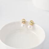 Stud Earrings | ABS Pearl, 18K Gold Plated, S925 Silver Ear Pin, Finished Earring
